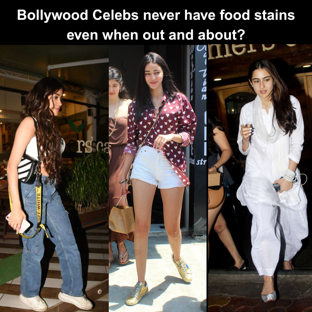Ever wondered how Bollywood Celebs never have food stains even when out and about?