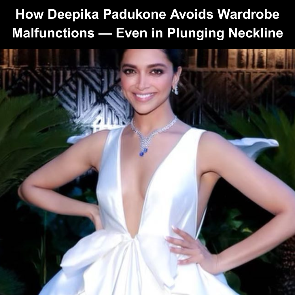 How Deepika Padukone Avoids Wardrobe Malfunctions — Even in Plunging Neckline