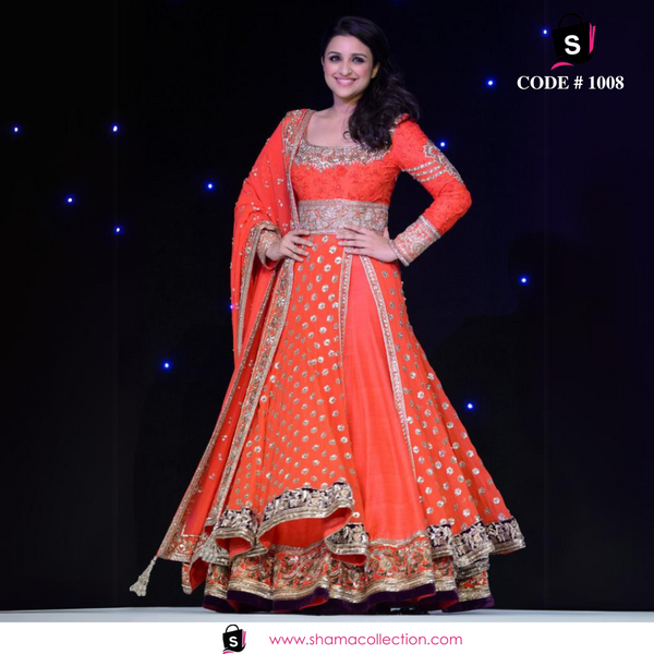 1008 Pareeniti Chopra's red anarkali lehenga  Outfit Sets