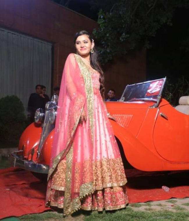 Client  - 1002 Nargis Fakhri's pink anarkali lehenga