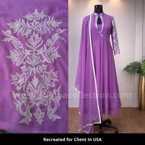 2439 Grey Angrakha Anarkali Suit at IBFW 2016 inspired by Riddhi Siddhi