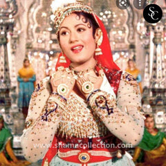 2448 Madhubala's Red Sea Green Anarkali in Pyar Kiya toh Darna Kya Song from Mughal-e-Azam Movie