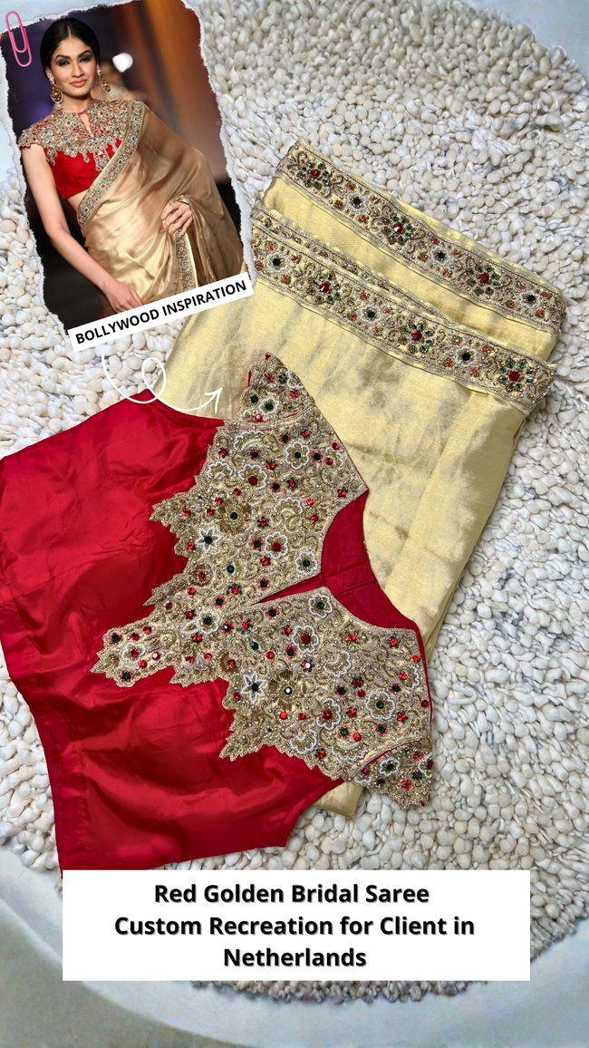 Red Golden Bridal Saree