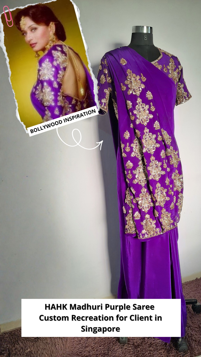 Hum Aapke Hai Koun Madhuri Dixit Purple Saree