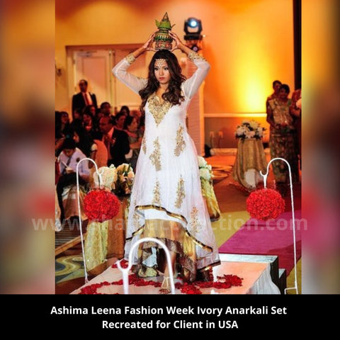 2015 Ivory Gota Patti Anarkali Outfit Sets