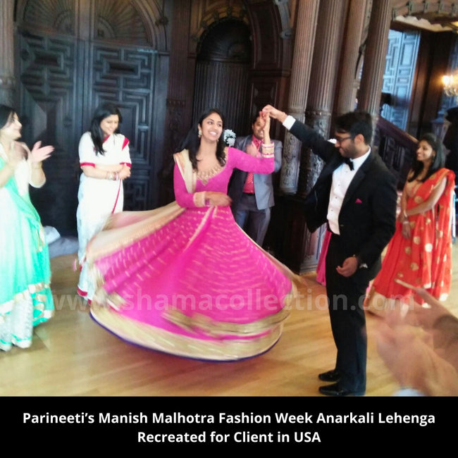 Parineeti’s Manish Malhotra Fashion Week Anarkali Lehenga Recreated for Client in USA