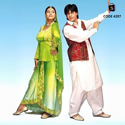 4207 Kajol's Green Lehenga from Mehndi Laga ke rakhna song of Dilwale Dulhania Le Jayenge