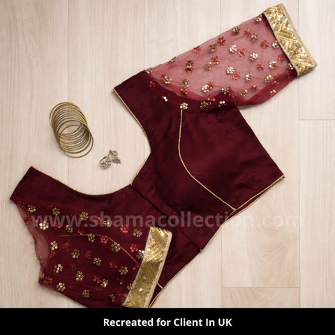 9014 Maroon Blouse