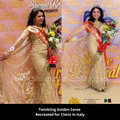 3134 Beige saree with twinkling border outfit set