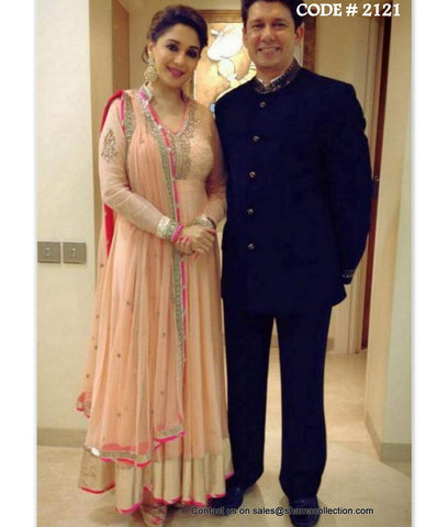 2121 Madhuri Dixit's peach anarkali Outfit Sets