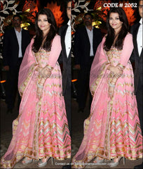 2052 Aishwarya Rai Bachchan's pink gota anarkali Outfit Sets