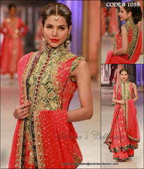 1039 Red bridal sharara Outfit Sets