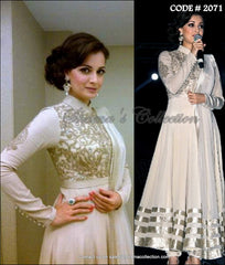 2071 Dia Mirza's ivory white anarkali Outfit Sets