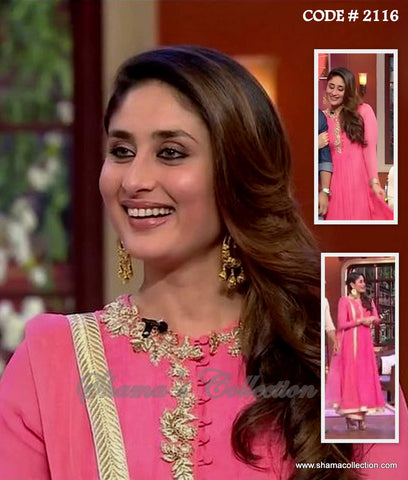 2116 Kareena Kapoor Khan's pink anarkali Outfit Sets