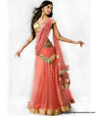 1030 Coral-pink lehenga Outfit Sets