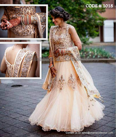 1018 Peachy bridal lehenga Outfit Sets