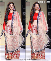 1038 Aditi Rao Hydari's red bridal lehenga Outfit Sets