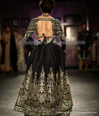 1054 Kangana Ranaout's black bridal lehenga Outfit Sets