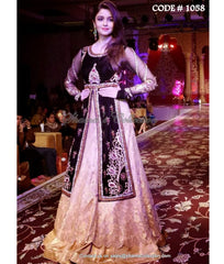 1058 Alia Bhatt's bridal black-gold lacha Outfit Sets