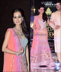 1072 Dia Mirza's ombre peach pink bridal lehenga Outfit Sets