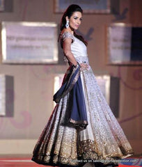 1075 Malaika Arora Khan's grey anarkali lehenga Outfit Sets