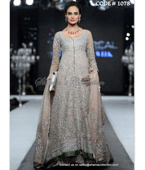 1078 Bronze-grey bridal A-line Lacha Outfit Sets