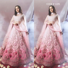 1225 Shraddha Kapoor's Ombre Pink Bridal Lengha Outfit Sets