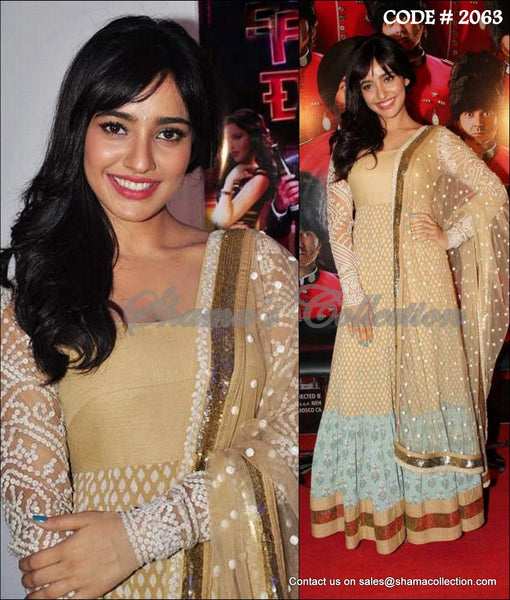 2063 Neha Sharma's delta moon-skyblue anarkali Outfit Sets