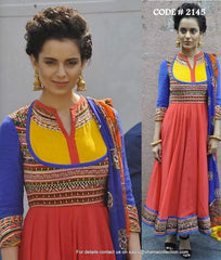 2145 Kangana Ranout's multicolor anarkali Outfit Sets