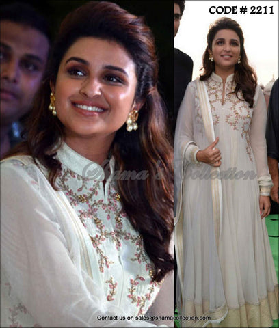 2211 Parineeti Chopra's ivory anarkali Outfit Sets