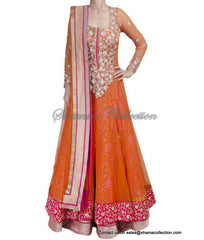 2219 Deepika Padukone's orange-pink anarkali gown Outfit Sets