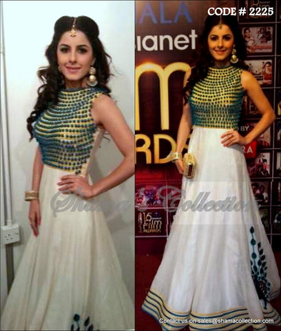 2225 Isha Talwar's peacock inspired anarkali gown Outfit Sets