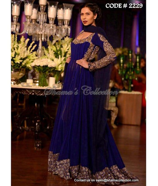 2229 Navy blue anarkali gown Outfit Sets