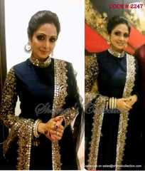 2247 Sridevi's black anarkali gown Outfit Sets