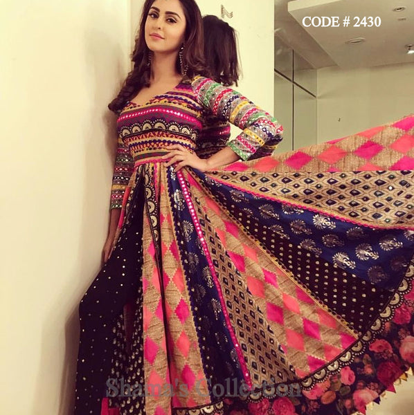 2430 Krystle Dsouza's Garba/Navratri  Anarkali outfit set