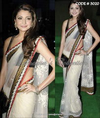 3020 Anushka Sharma's off white saree outfit set