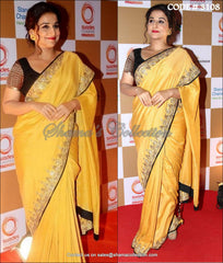 3108 Vidya Balan's yellow saree outfit set