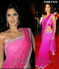 3131 Katrina Kaif's Ombre Pink Saree outfit set