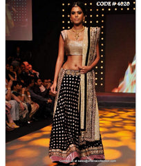 4020 black-gold lehenga outfit set