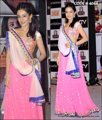 4046 Amrita Rao white-pink lehenga outfit set