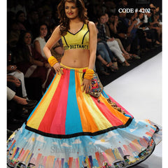 4202 Yuvika Chaudhary's Colorful Lehenga outfit set