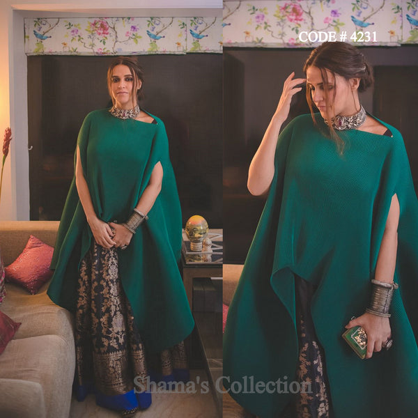 4231 Neha Dhupia's Green Lehenga - Pregnancy Lehenga outfit set