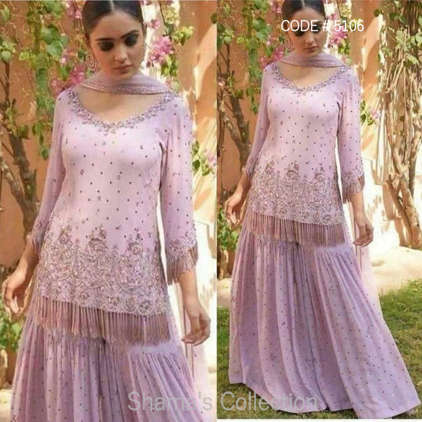 5106 Lavender Sharara outfit set