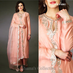 6061 Gota Patti Blush Kurti Palazzo Set outfit set