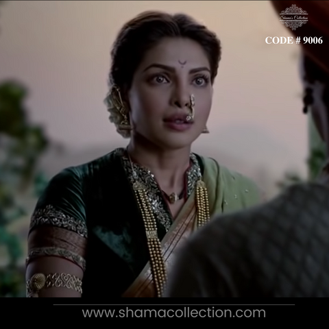 9006 Priyanka Chopra Green Blouse inspired from Bajirao Mastani outfit set