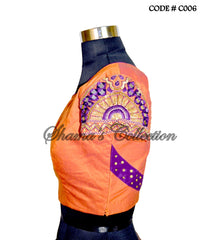 C006 Purple-Rust Dual Tone Blouse