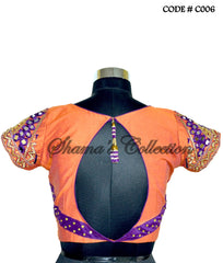 C006 Purple-Rust Dual Tone Blouse