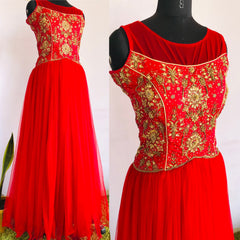 A016 Red traditional gown