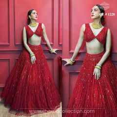 1228 Kiara Advani's inspired Red Lehenga Outfit Sets